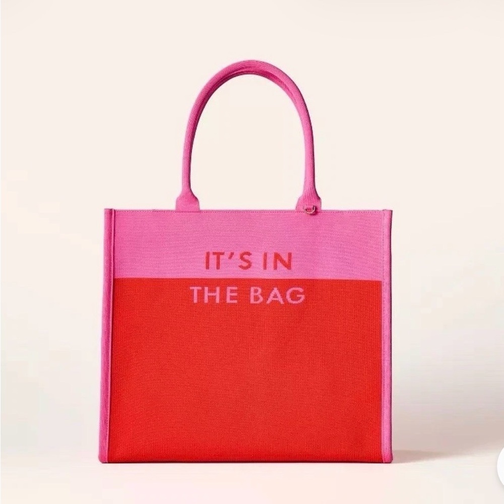 NWT Kate Spade Vibrant Pink and Red Color Block Tote